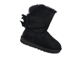 UGG AUSTRALIA Meilani Bow Black Sheepskin Suede Boots Women Size 10 - 10... - $63.47
