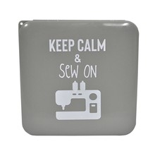 Keep Calm and Sew On Grey Antibacterial Mask Case - $54.53 MXN