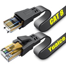 Cat 8 Ethernet Cable 3FT Heavy Duty High Speed Flat Internet Network Cable Avail - £5.54 GBP