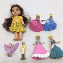 Lot of  Disney Princess Dolls- Polly Pocket Cinderella Figures PVC Cake ... - $15.55