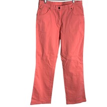 Vintage 90s Blue Willis Mid Rise Jeans 32 Coral Pink Straight Leg 5 Pocket - $25.87