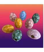 Set of 7 Speckled Ceramic Eggs – Multicolor Decorative Easter Eggs – Vin... - $489.12 MXN