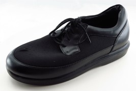 Propet Size 10 B Black Lace Up Fashion Sneakers Leather Women Shoe - £15.53 GBP