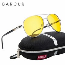 BARCUR Night Vision Sunglasses Mens Night Driving Glasses Polarized Anti-glare - £23.89 GBP