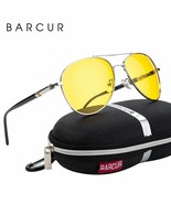 BARCUR Night Vision Sunglasses Mens Night Driving Glasses Polarized Anti... - £23.91 GBP