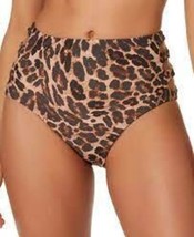 MSRP $44 Bar III Cheetah Printed Cut Out High Rise Bikini Bottoms Size Large - $15.67