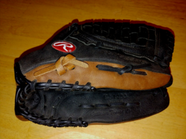 Rawlings Renegade Series Black Leather 14" Tanned Leather MITT-#RS1400-EXCELLENT - $51.11
