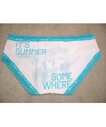 New AMERICAN EAGLE AERIE S/P Aqua IT'S SUMMER SOMEWHERE Lace Boybrief Panties - $9.89