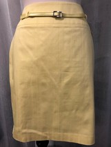 Conradc Petite Women&#39;s Yellow Skirt W/ Belt Size 8 P - $6.93