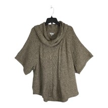 Avenue Womens Sweater Size 22/24 Brown Cowl Neck Short Sleeve Pull Over ... - £20.43 GBP