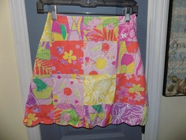 Lilly Pulitzer Vintage Chef&#39;s Blend Patchwork Lined Skirt Size 12 Girl&#39;s... - £22.96 GBP