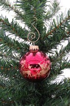Winter Sleigh Ride 2-5/8&quot; Shiny Glass Ball Christmas Ornament - £7.95 GBP
