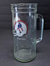 Vintage New England Patriots Football Glass Beer Mug Fishers P EAN Uts Style - $14.84