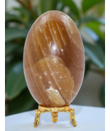Yellow CALCITE Crystal Stone Healing Energy Gemstone Decor Lingam Gift 80mm - $53.13