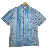 Columbia PFG Fishing Shirt - Vented Cape Blues Button Down SS - Men&#39;s Medium - £15.81 GBP