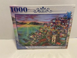 Runlycan 1000 Piece Jigsaw Puzzle Seaside Harbor for Adult Teens Fun Puz... - $8.42