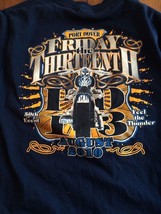 Mens T-Shirt Long Sleeved Adult S Motorcycle Port Dover Friday the 13th ... - $9.87