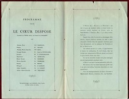 Soiree Theatre Program Le Coeur Dispose Croisset 1928  France Comedy French - £11.09 GBP