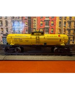 LIONEL TRAIN USED  #6-19605 Plastic Hudson Bay Oil &amp; Gas Tank Car Yellow... - $11.00