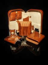Brizard and Co. Tan Leather  Havana Traveler with cutter & lighter image 8