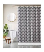 72-inch Black White Leaf Pattern Shower Curtain in 100-Percent Polyester... - $148.87 CAD