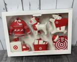 2023 Target Wondershop Christmas Bullseye Theme 6pc Ceramic Ornament Set... - £19.07 GBP