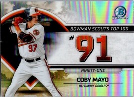 2023 Bowman - Bowman Scouts Top 100 Coby Mayo #BTP-91 (RC) - $1.58