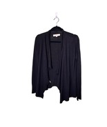 ANN TAYLOR LOFT Petites Size SP Black Waterfall Cardigan Sweater Merino ... - $21.46