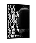 Inspirational Football Rugby Quotes It&#39;s Not Over When You Lose Canvas W... - $325.47 MXN+