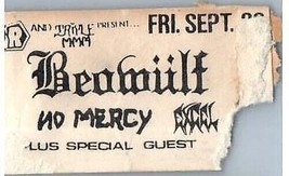 Beowulf No Mercy Excel Konzert Ticket Stumpf Punk Musik 1980&#39;s Venice California - £77.81 GBP