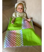 Handmade by PZQUILTS  Baby Doll Quilted Blanket with Colorful Hearts - $17.95