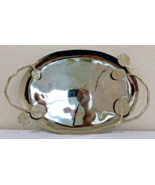 Michael Aram Silver Botanical Leaf Oval Tray 15 3/4&quot; Long - £101.13 GBP