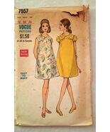 VOGUE PATTERN 7557 Easy to Make 1 pc MATERNITY DRESS Vintage 60's MCM - $5.00