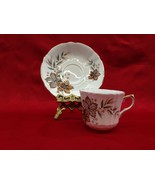 Royal London Numbered Brown 5 Leaf Bone China Tea Cup And Saucer Set - $13.85