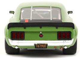 1970 Ford Mustang Widebody &quot;By Ruffian&quot; Green with Black Stripes 1/18 Model Car - £156.69 GBP