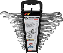 22-Piece Combination Wrench Set with Organizer Rack - $40.91