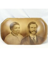 Antique 1800s Photo African American Black Woman &amp; White Man Sepia 19.75... - $5,408.99 MXN