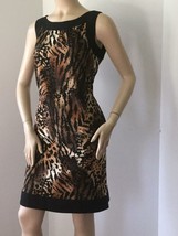 AB Studio Animal  Print Sleeveless Dress (Size 8) - £19.91 GBP