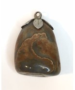 Estate Find Polished Tumbled Agate Stone Pendant for Necklace Approx 1&quot; - £6.29 GBP