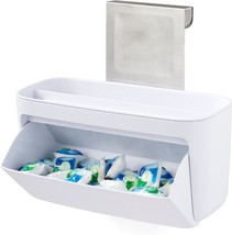 Youcopia Doorstash Dishwasher Pod Holder With Lid, Hanging, Speckled White - $43.99