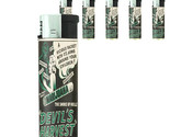 Vintage Poster D302 Lighters Set of 5 Electronic Refillable Devil&#39;s Harvest - £12.41 GBP