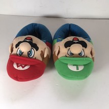 Super Mario Luigi Child Bedroom Slip In House Shoes Video Game Nintendo Sz 11-12 - £5.47 GBP