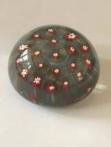 Vintage signed Murano Italy Glass Millefiori Paperweight - presse papier - $95.57