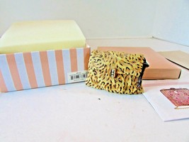 NOSTALGIA HANDBAGS MINI LEOPARD PURSE SCULPTURE RHINESTONES YELLOW 3.25 ... - $183.60 MXN