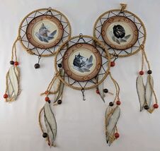 Set of 3 Western Moments WMG 04 Dreamcatcher Plates - Wolf, Eagle, &amp; Bison - $49.49