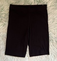 Old Navy Girls Biker Shorts Size L (10-12) Black Solid Stretch Pull On - $8.91