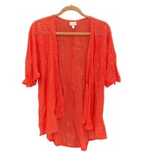 LuLaRoe Coral Sheer Lace Kimono Cardigan Small Open Front - $19.20