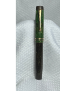 Parker Duofold 1930&#39;s Vtg  Fountain Pen Two Band Cap Green And Brown - $899.95