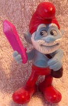 McDonald’s Happy Meal Toy Peyo The Smurfs Papa Smurf Holding Pink Crystal 2013 - £3.18 GBP