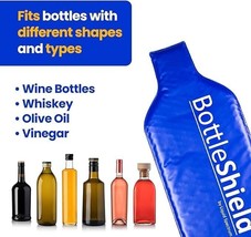 4 Reusable Wine Protector Bottle Shield/Bubble Cushioning Wrap Suit Unbr... - £7.19 GBP